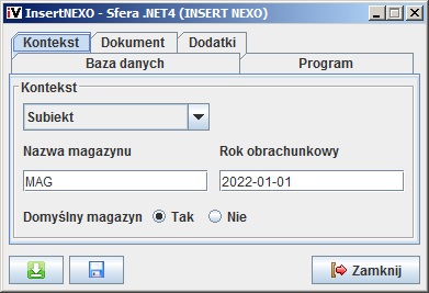 Konfiguracja modułu Insert NEXO - Sfera